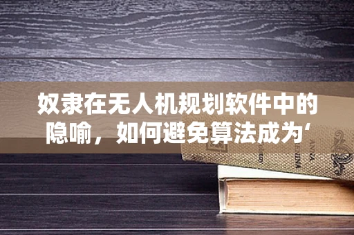 奴隶在无人机规划软件中的隐喻，如何避免算法成为‘无脑’执行者？