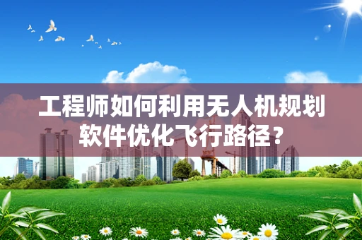 工程师如何利用无人机规划软件优化飞行路径？