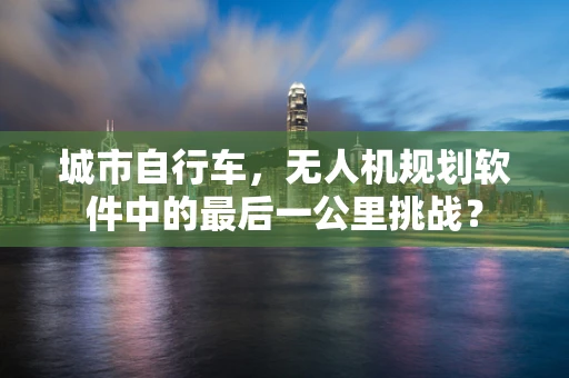 城市自行车，无人机规划软件中的最后一公里挑战？