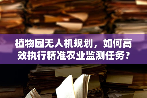 植物园无人机规划，如何高效执行精准农业监测任务？