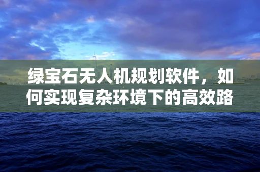 绿宝石无人机规划软件，如何实现复杂环境下的高效路径规划？